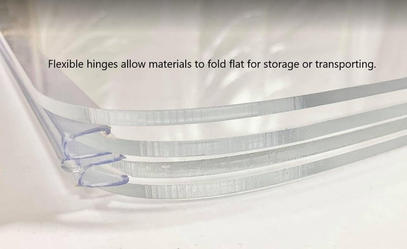 DistinctAndUnique Clear PVC Hinge Piano Style for 1/4" (6mm) Material, 36 Inch 4 Pack No Screw or Glue Plastic Aquarium Lid Hinges for Plexiglass Panels, Golf Cart Windshield Hinge, Acrylic Panels, Glass Hinges - Image 4